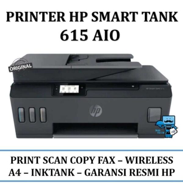 Printer HP Smart Tank 615 Wireless Print Copy Scan Fax ADF all in one